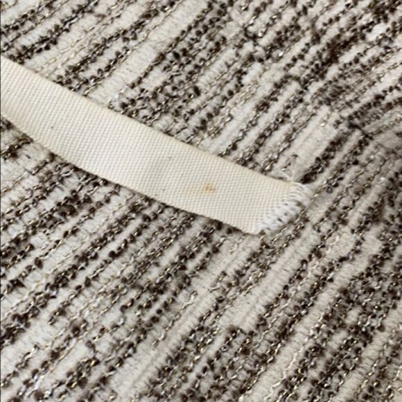 Zara Cream Gold Striped Cropped Blazer - Picture 9 of 10